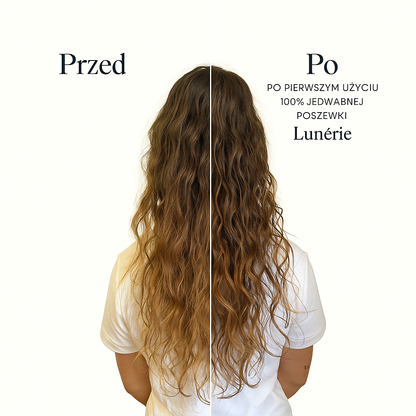 Lunérie™ Champagne Jedwabna Poszewka na Poduszkę