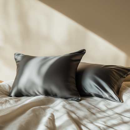 Lunérie™ Champagne Jedwabna Poszewka na Poduszkę