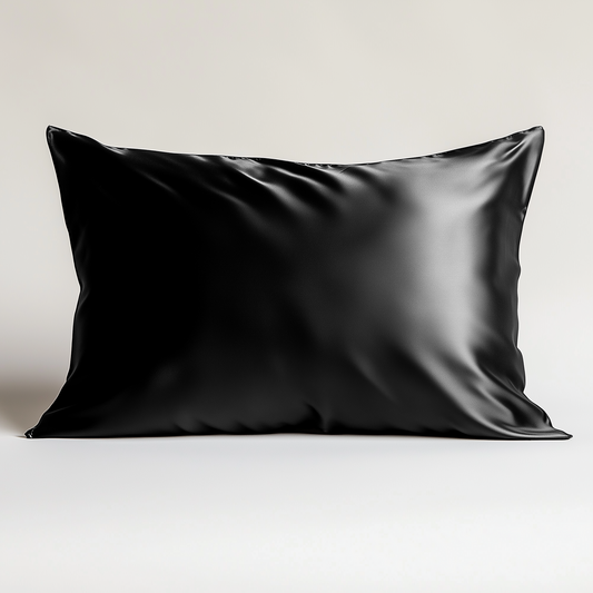 Lunérie™ Black Jedwabna Poszewka na Poduszkę