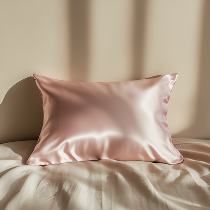 Lunérie™ Champagne Jedwabna Poszewka na Poduszkę