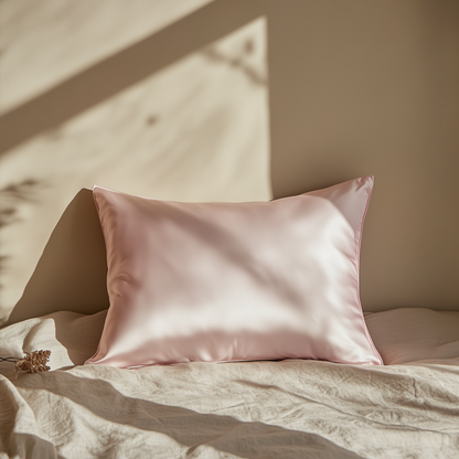 Lunérie™ Champagne Jedwabna Poszewka na Poduszkę