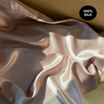 Lunérie™ Champagne Jedwabna Poszewka na Poduszkę