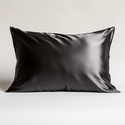 Lunérie™ Dark Grey Jedwabna Poszewka na Poduszkę